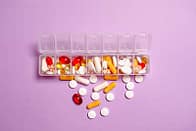 Pills in a drug case